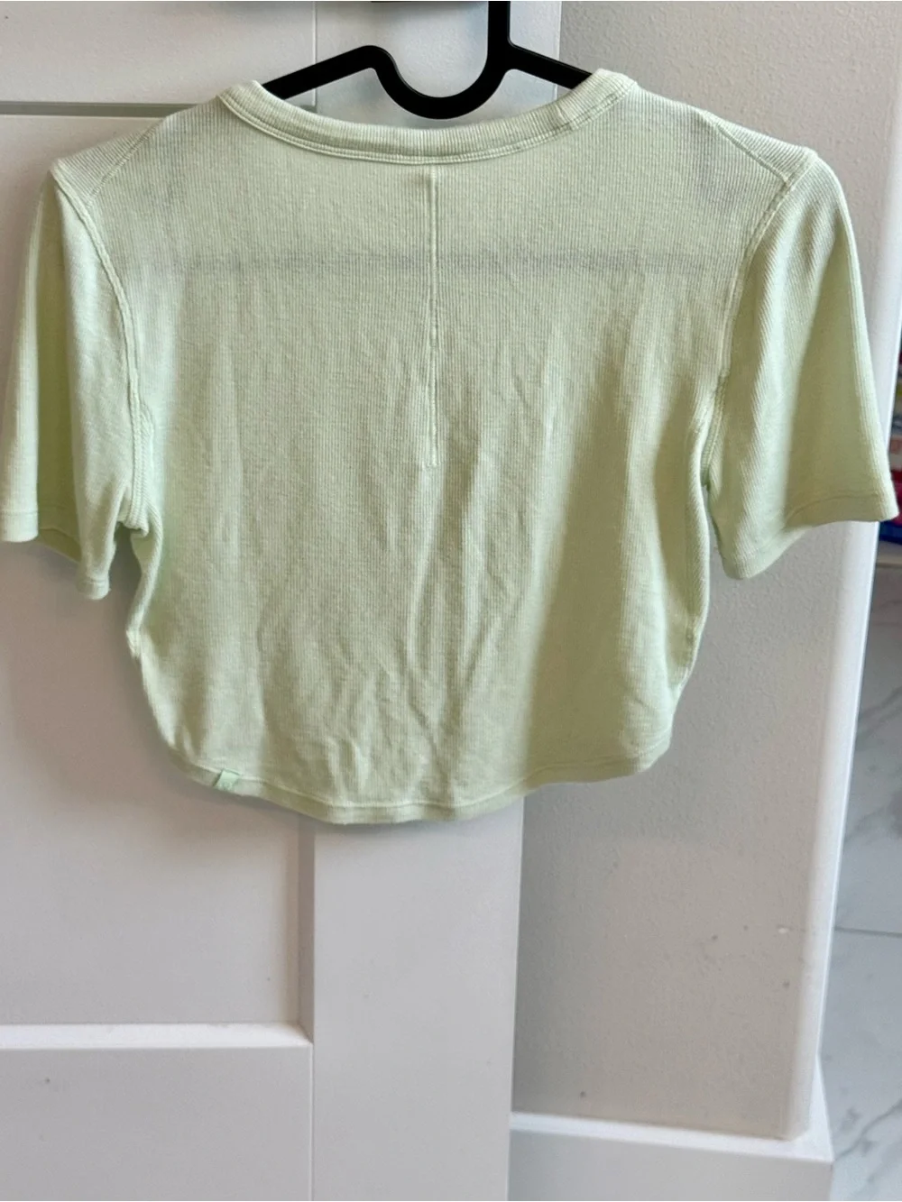 lululemon Hold Tight  Light Mint Ribbed Short Sleeve Tee size 4